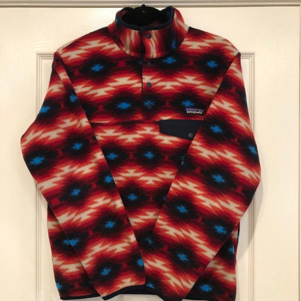 PATAGONIA FLEECE SNAP-T WOMENS SMALL WILD DESERT